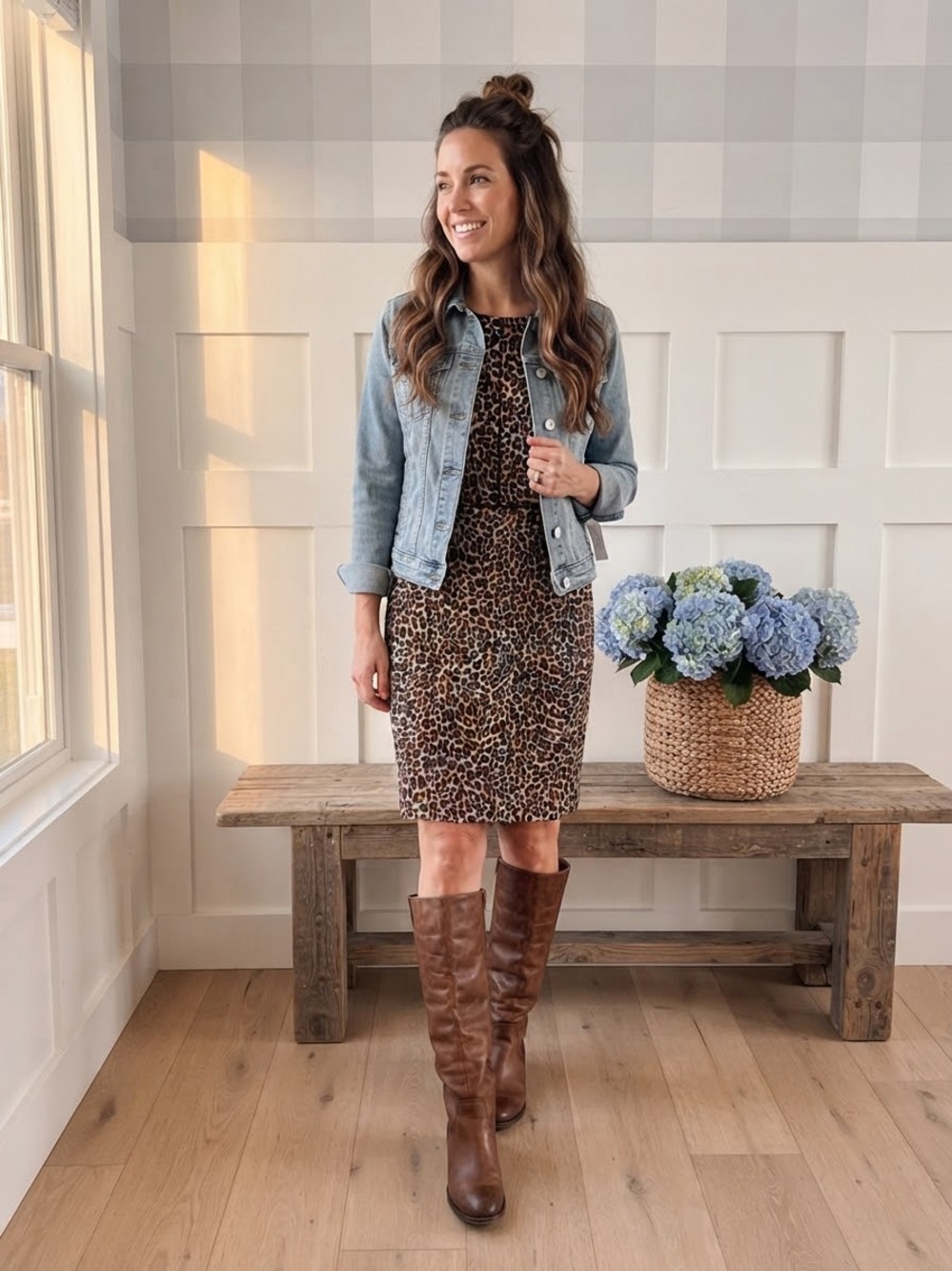 J. Crew Leopard-Print Midi Dress in Brown and Black 10